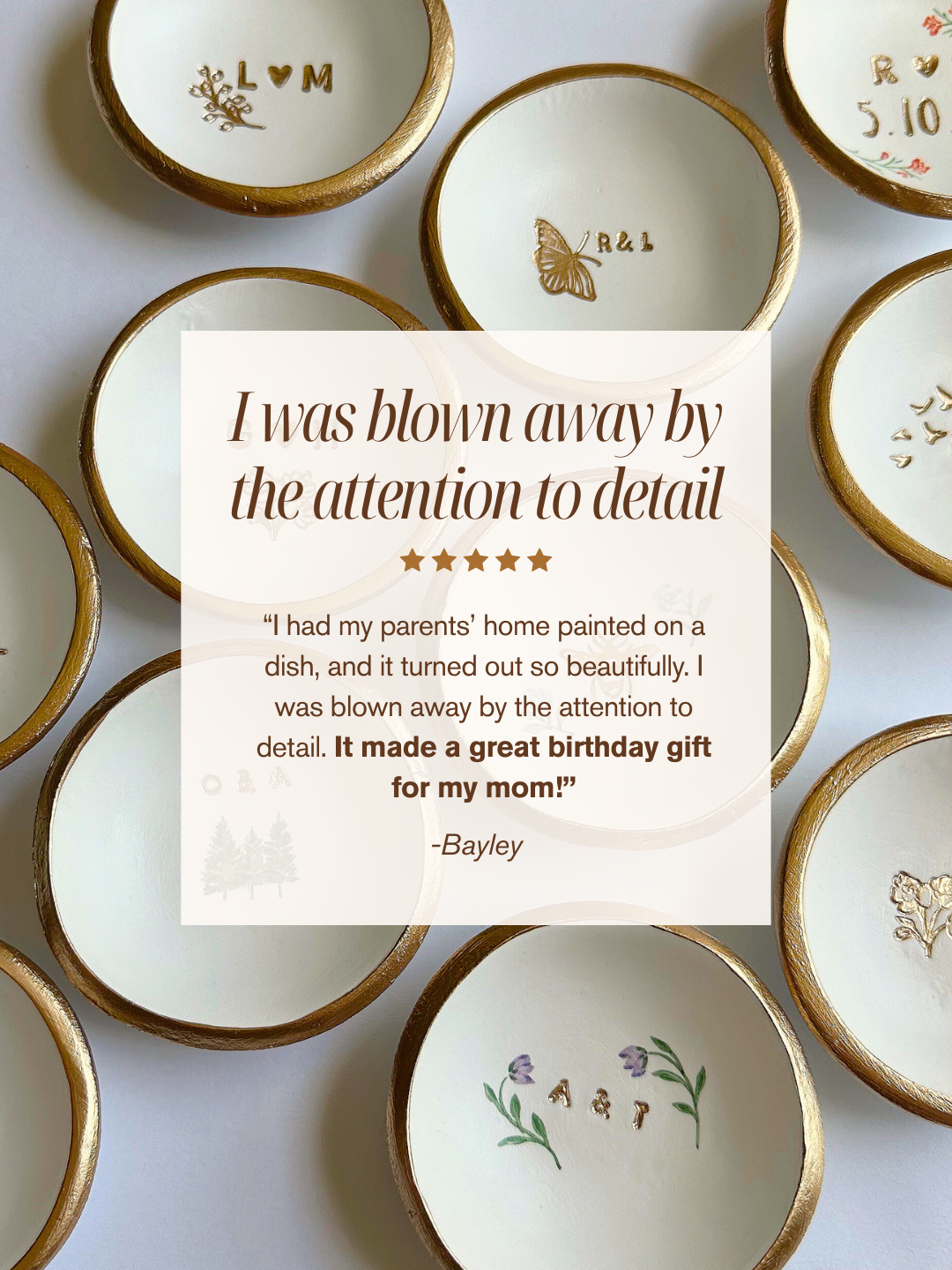 Personalized Ring Dish | Dusty Rose & Plum