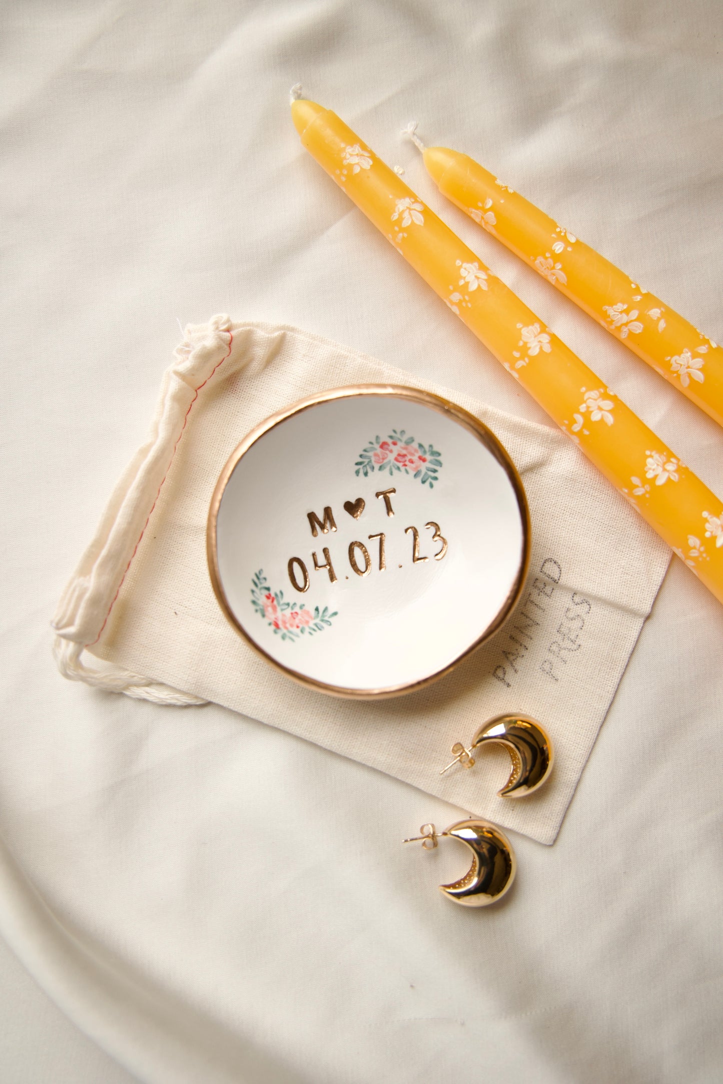 Personalized Ring Dish | Blush Florals