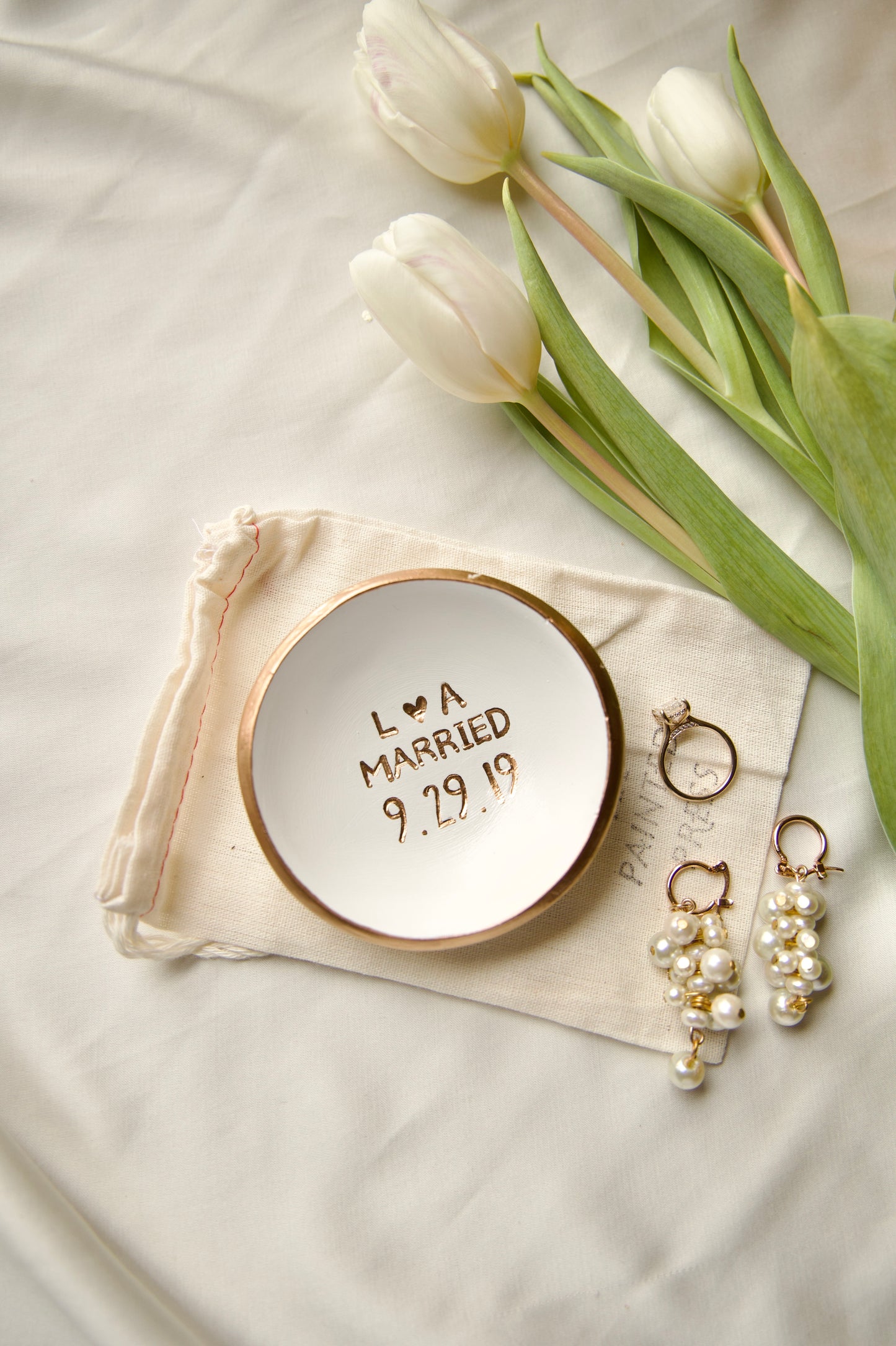 Personalized Ring Dish | Classic Engaged/Married