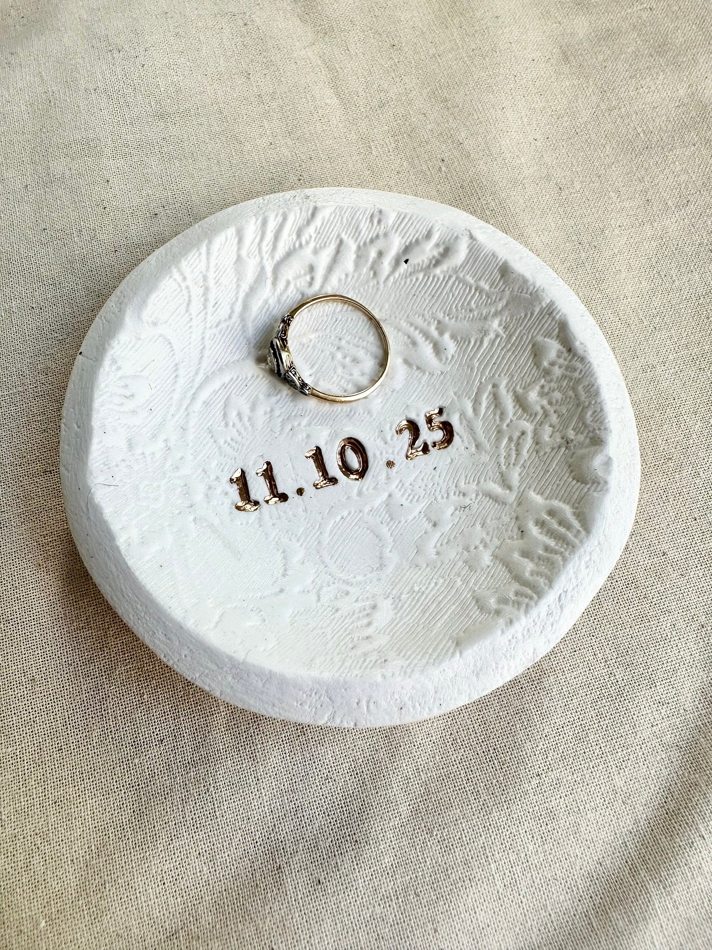 Personalized Ring Dish | Lace
