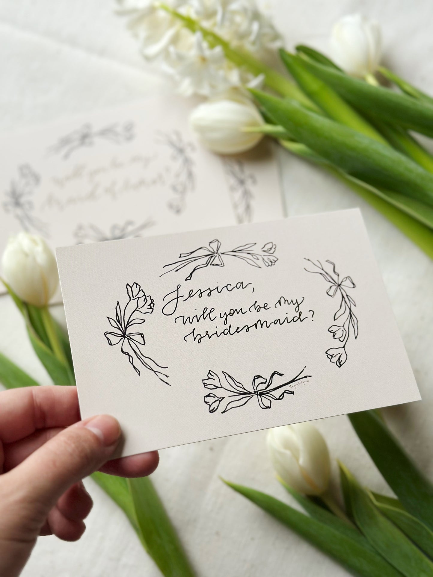 Personalized Ring Dish | Black Floral Bow Monogram