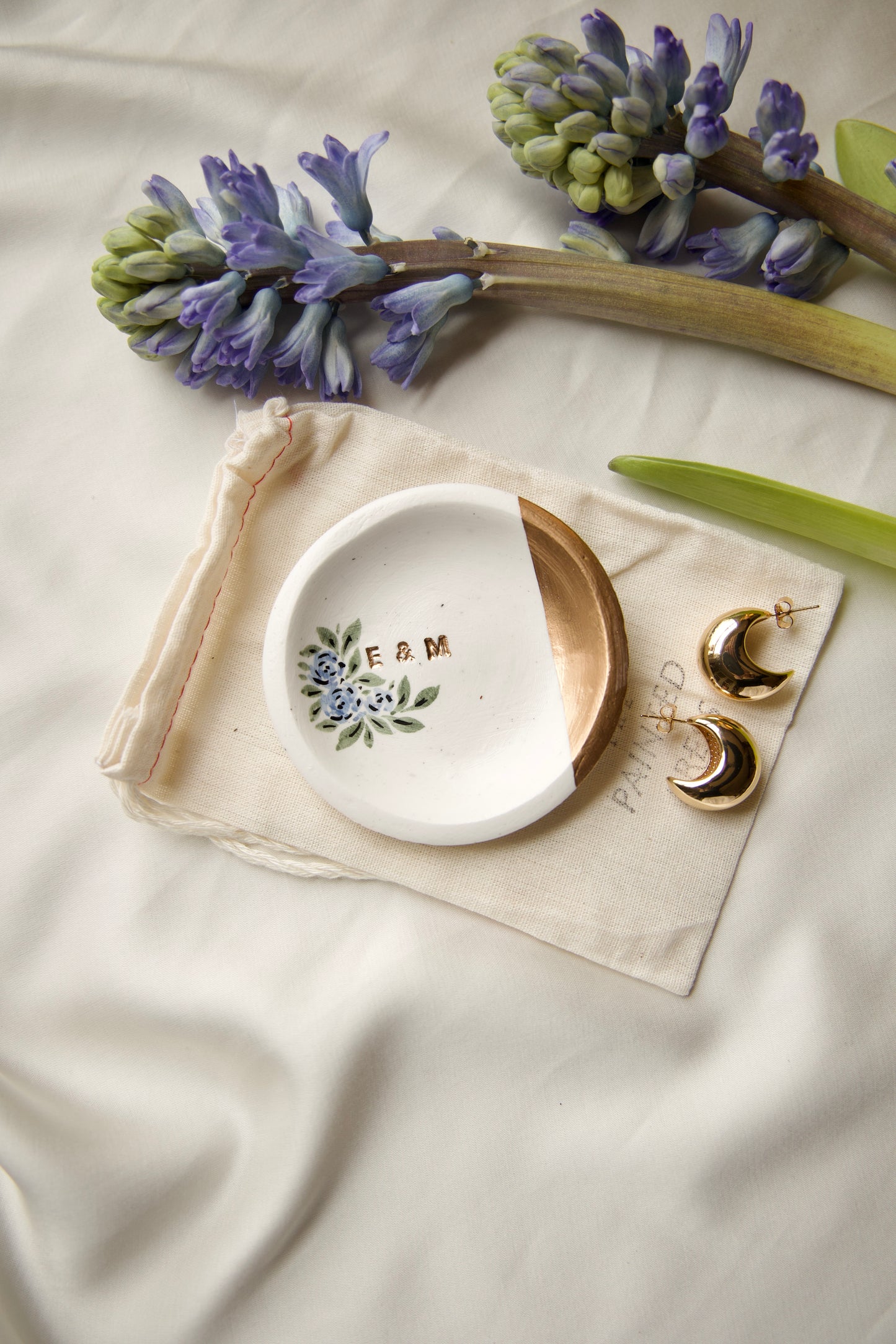 Personalized Ring Dish | Periwinkle Florals