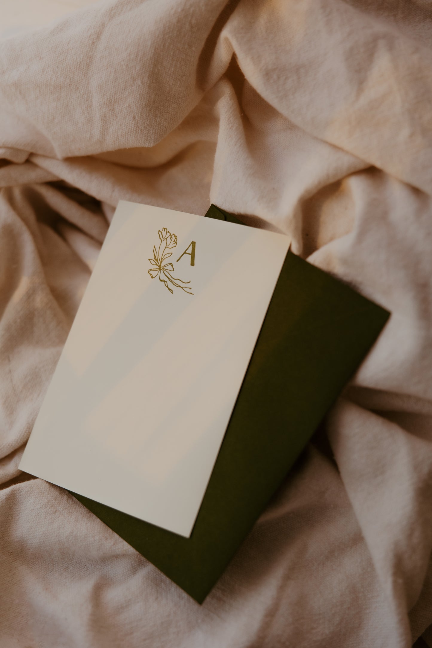 Monogrammed Stationery Set | Olive