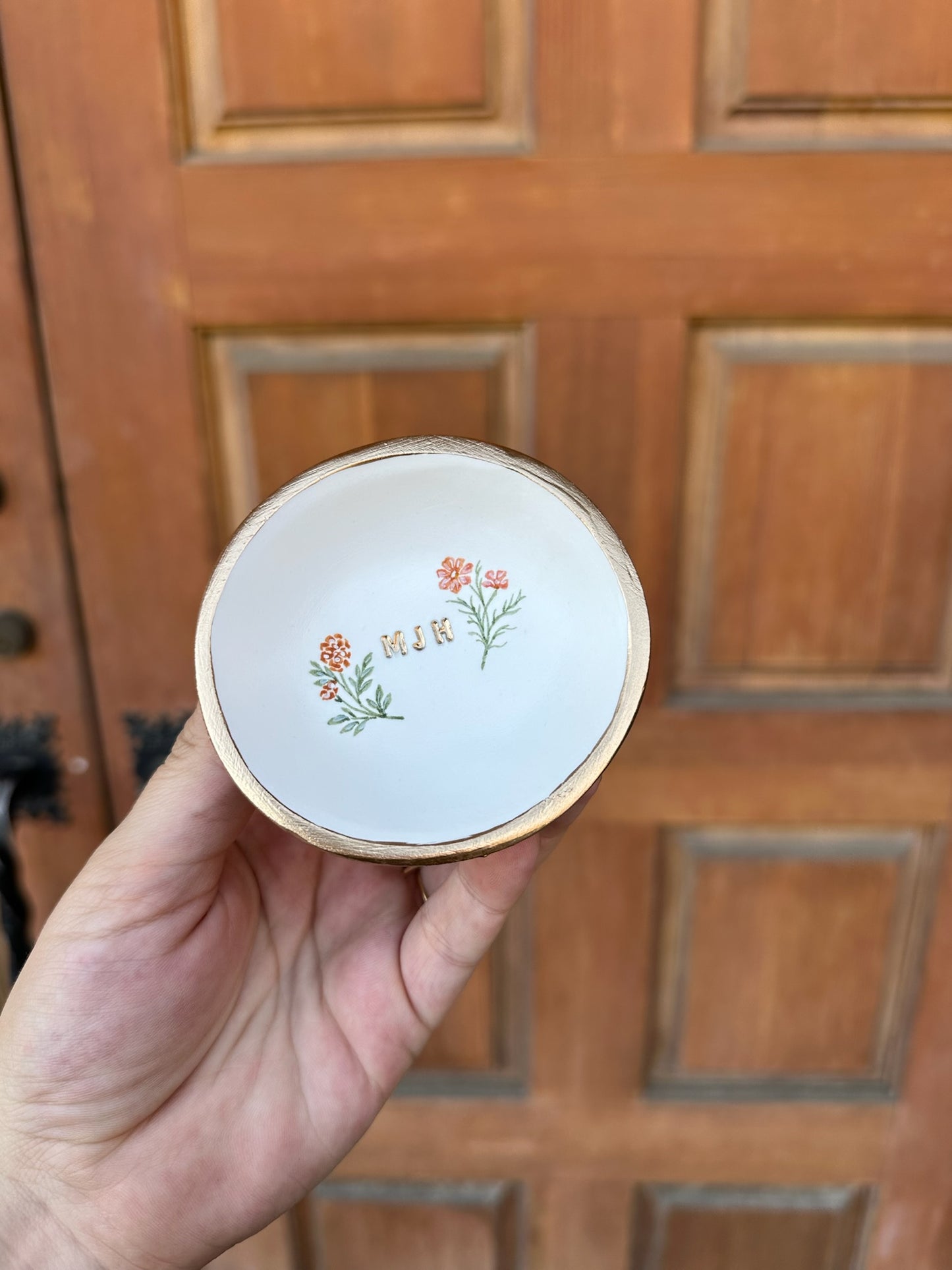 Personalized Ring Dish | CUSTOM florals