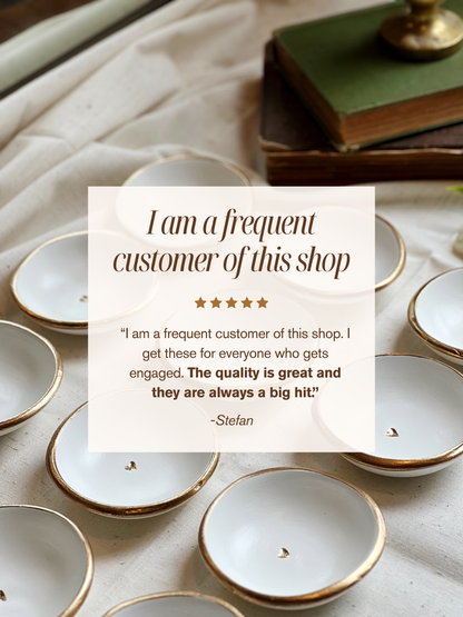 Personalized Ring Dish | Wild Blue Florals
