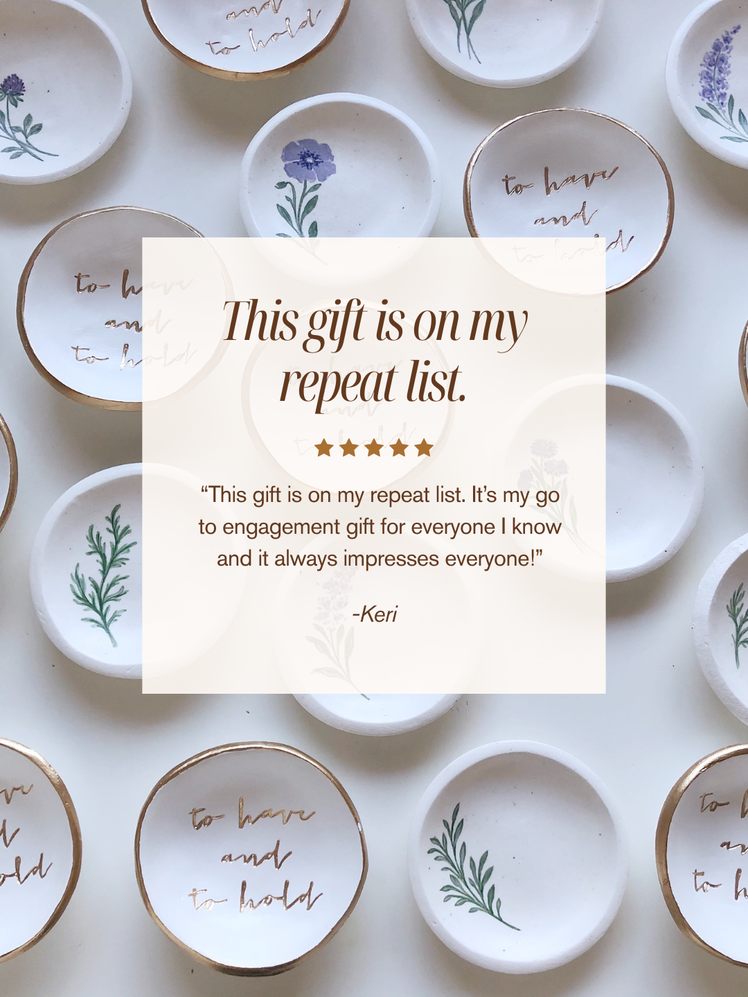 Personalized Ring Dish | Speckled