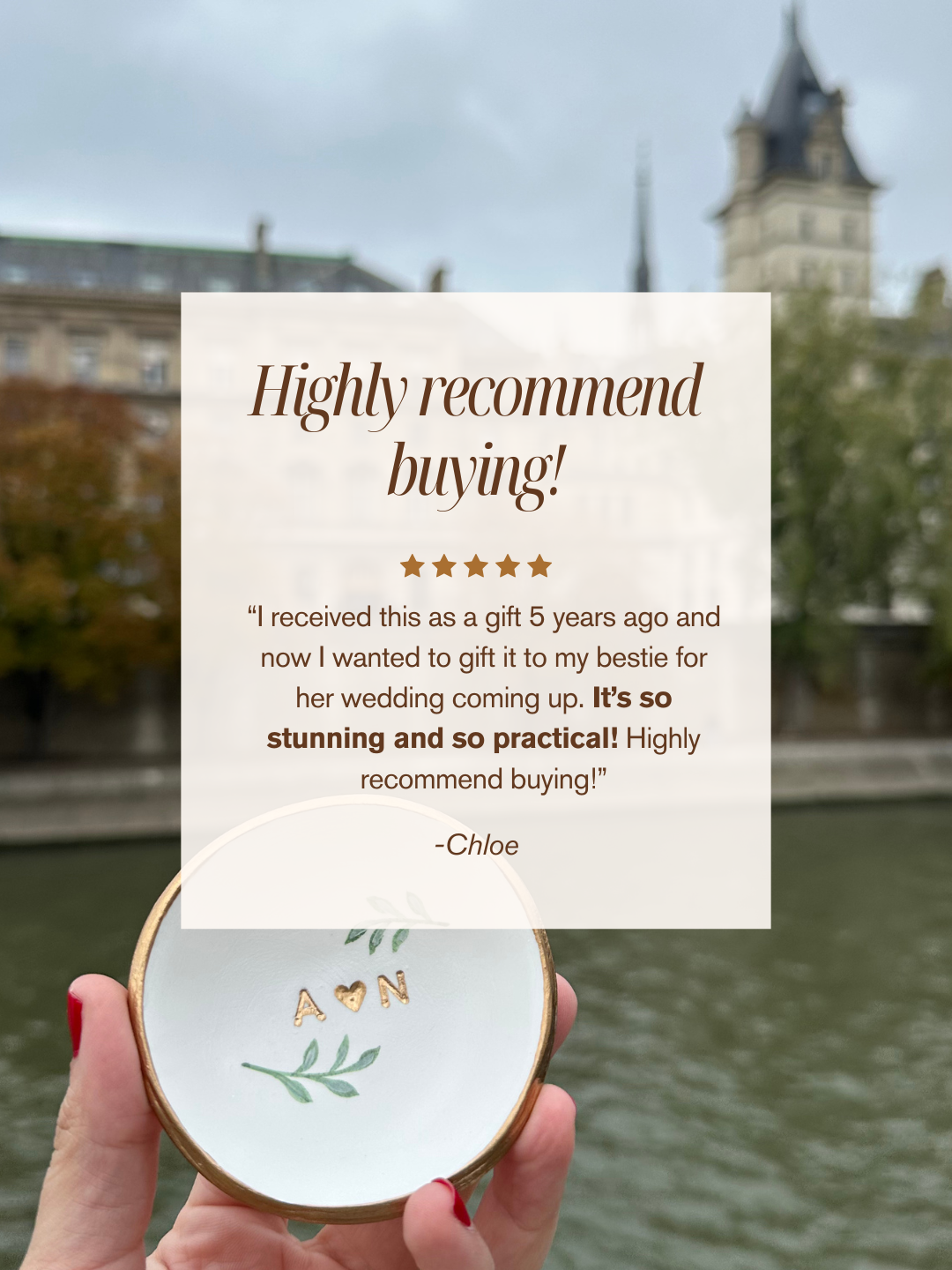 Personalized Ring Dish | CUSTOM florals