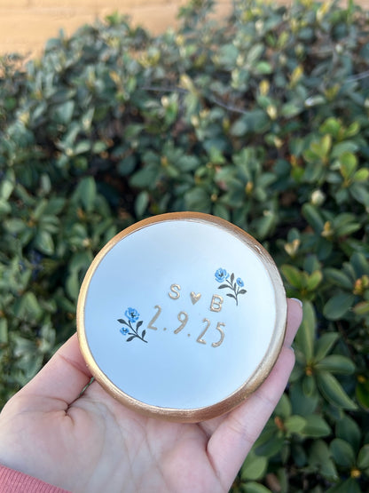 Personalized Ring Dish | CUSTOM florals