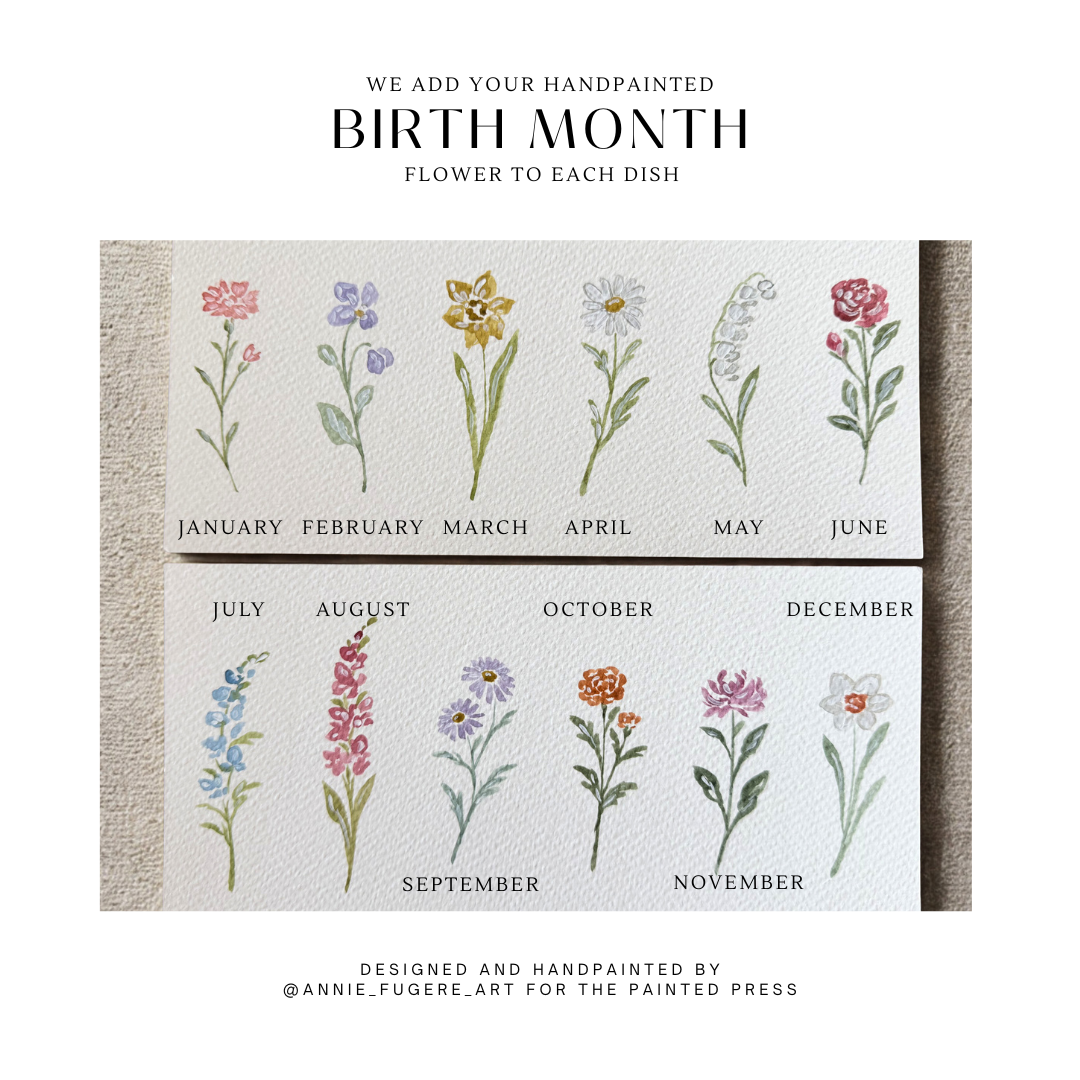 Personalized Ring Dish | Birth Month Flower