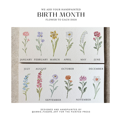 Personalized Ring Dish | Birth Month Flower