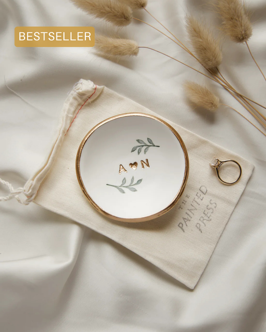 Personalized Ring Dish | Greenery