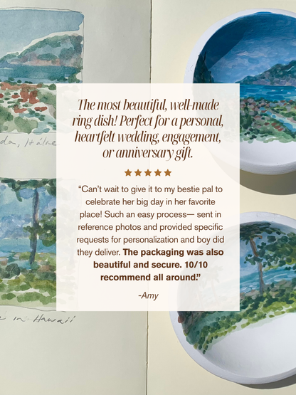 Personalized Ring Dish | Custom Illustration