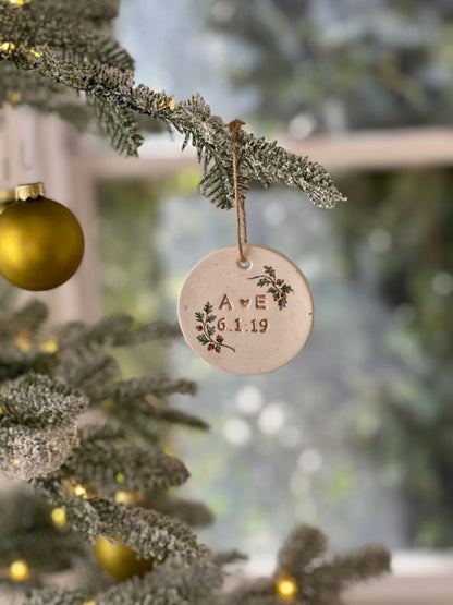 Personalized Oak Leaves Ornament