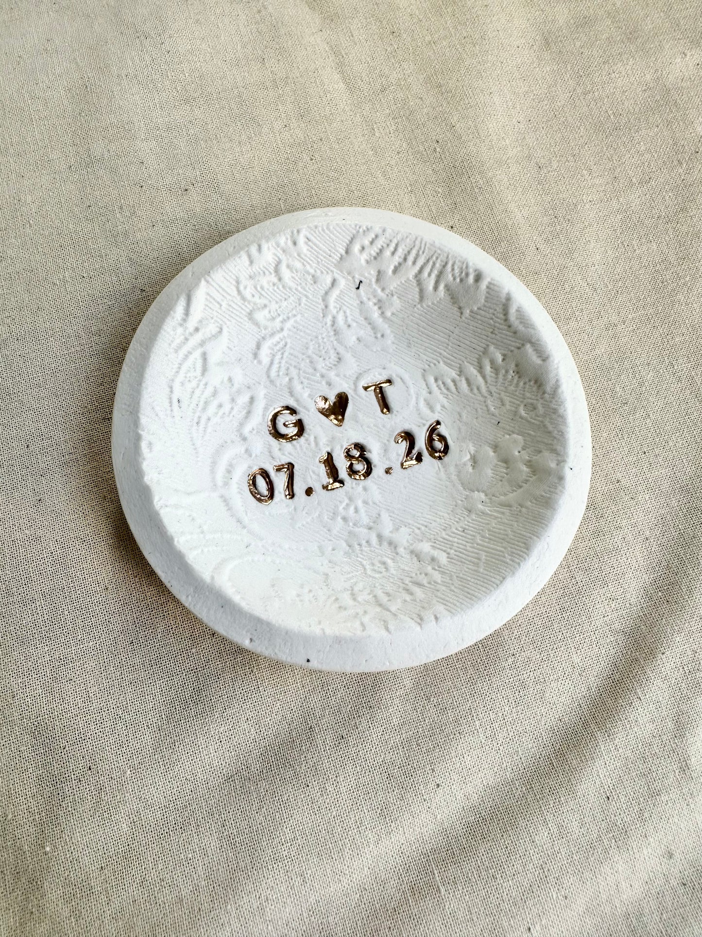 Personalized Ring Dish | Lace