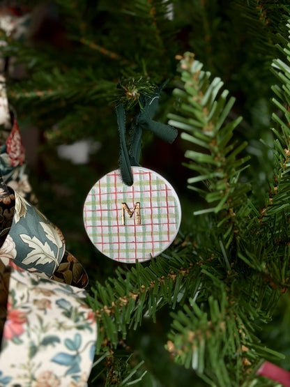 Personalized Plaid Ornament