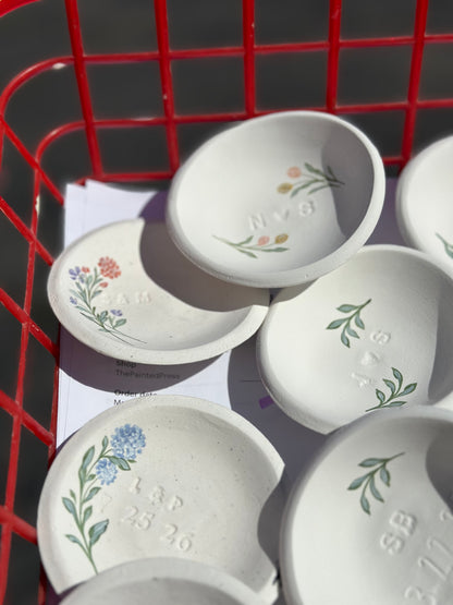 Personalized Ring Dish | CUSTOM florals