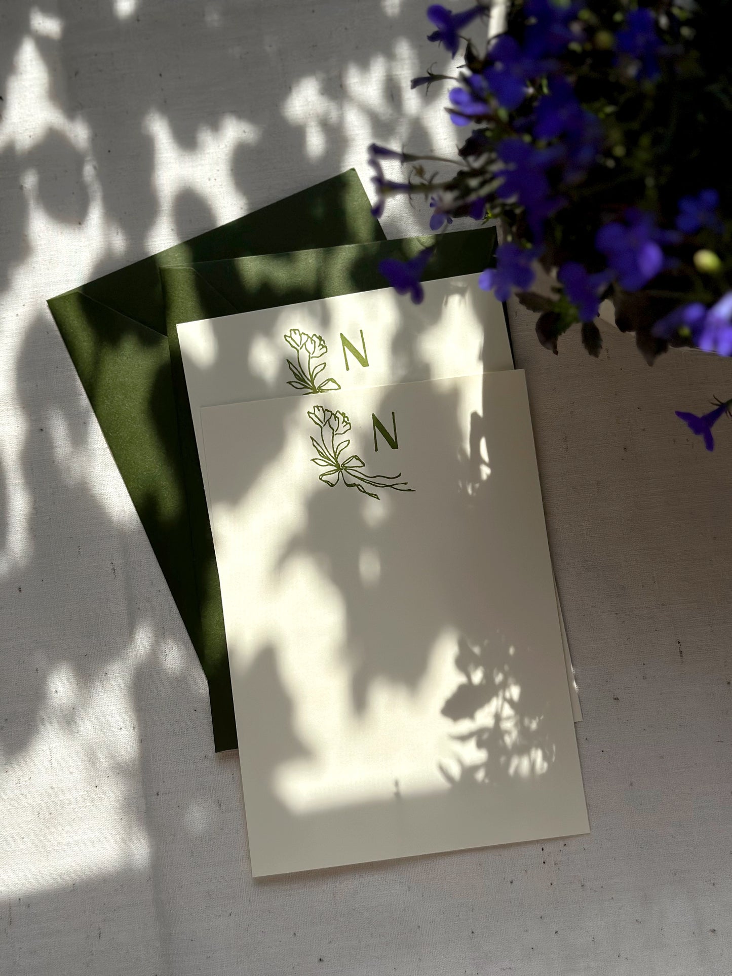 Monogrammed Stationery Set | Olive