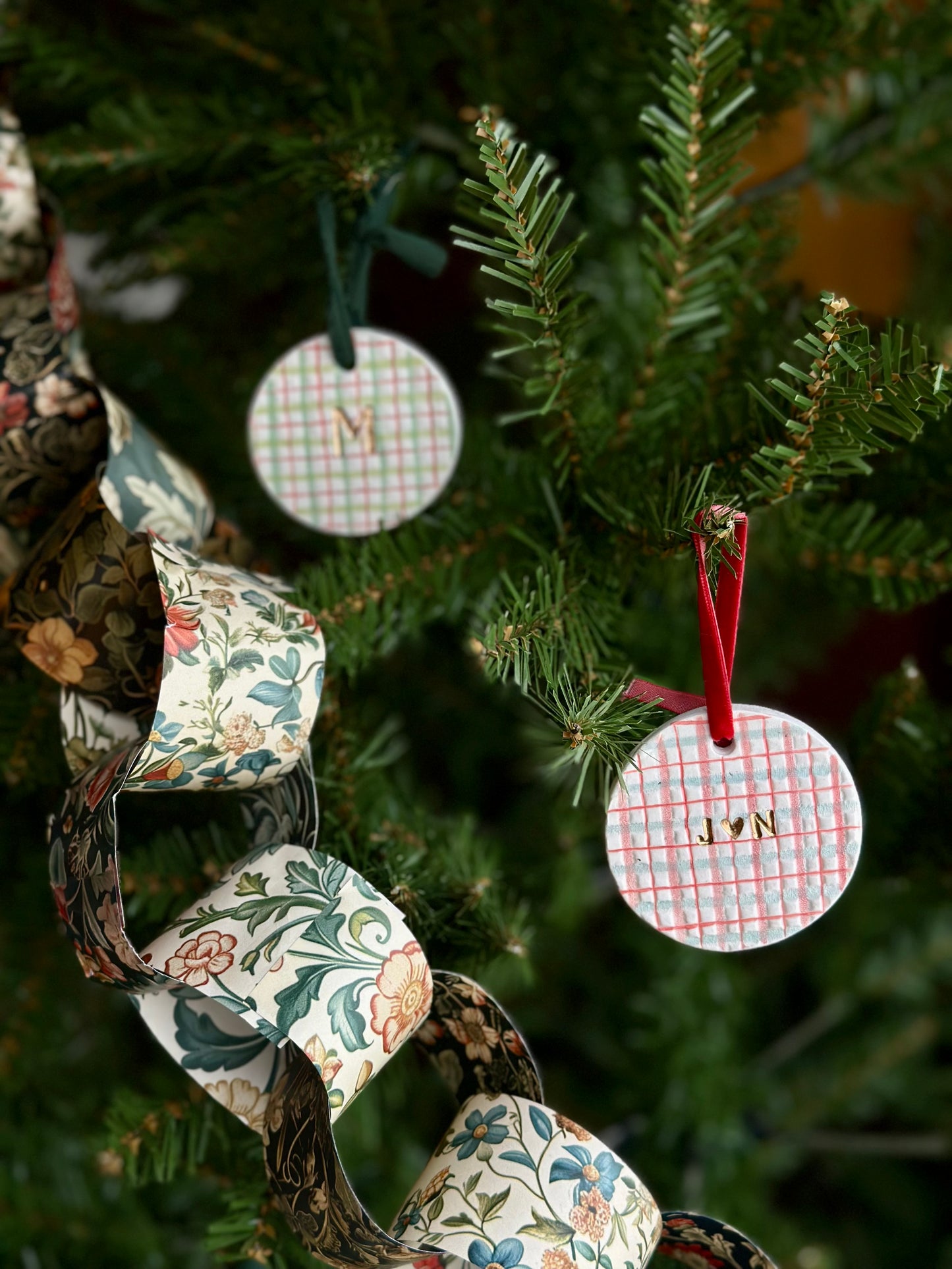 Personalized Plaid Ornament