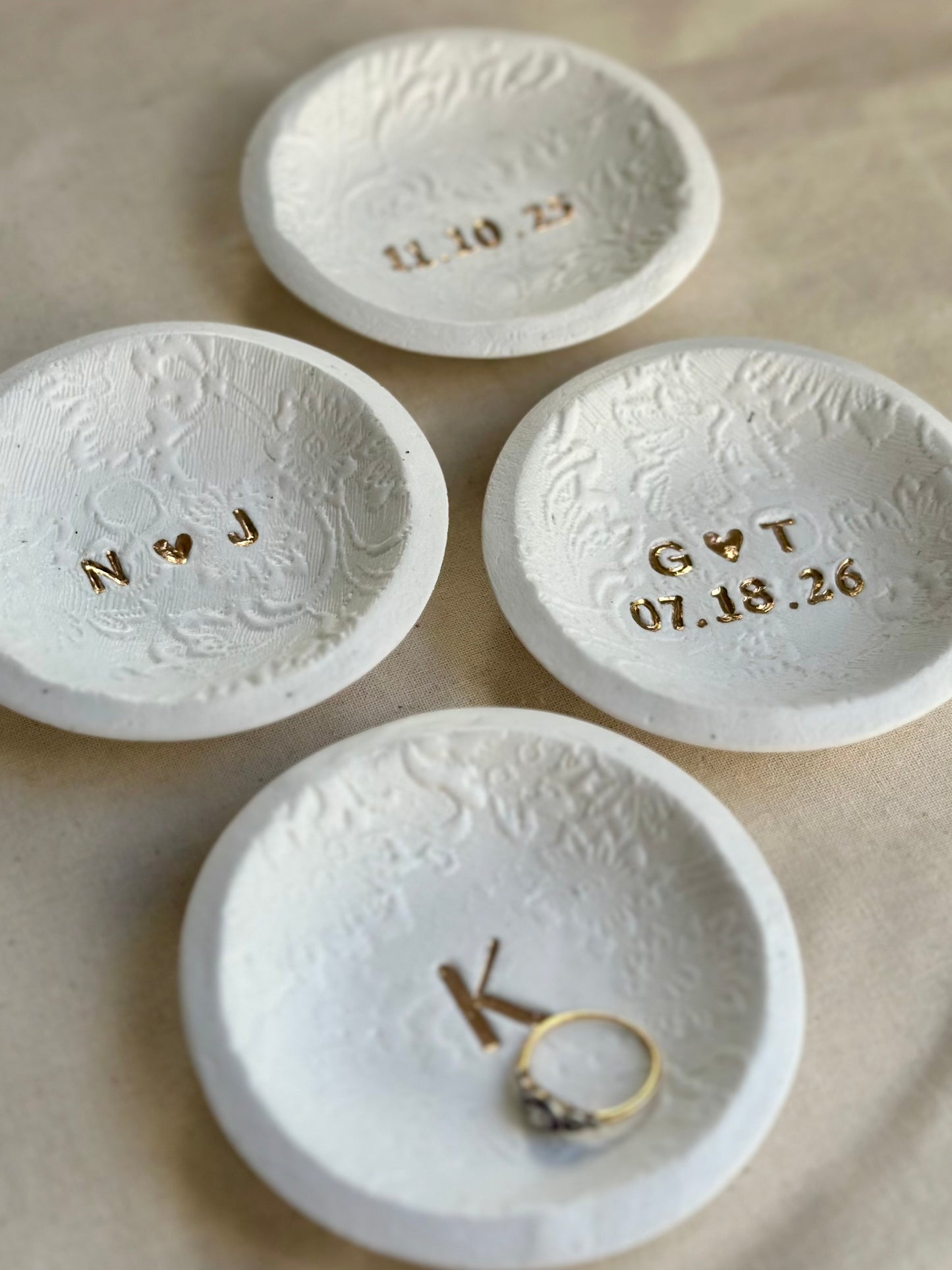 Personalized Ring Dish | Lace
