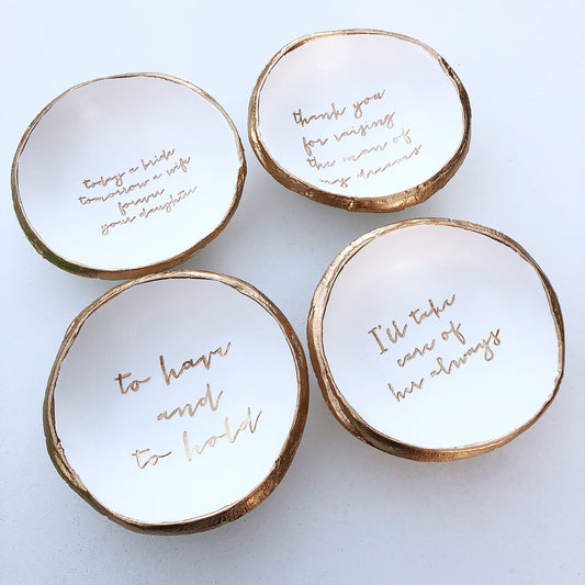 Mother of the Bride | Mother of the Groom | Wedding Day Ring Dishes