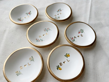 Personalized Ring Dish | Fruits & Buds