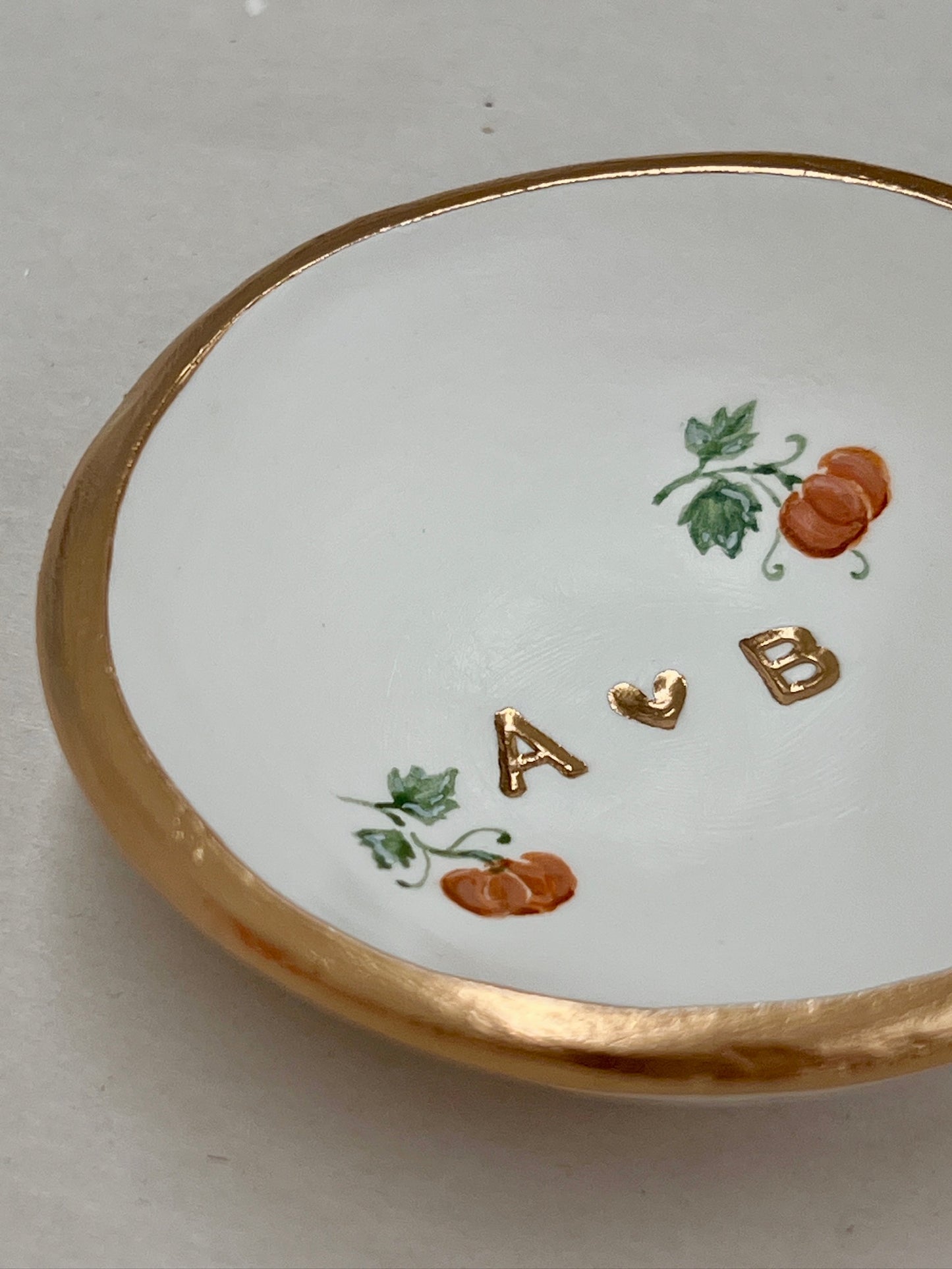 Personalized Ring Dish | CUSTOM florals