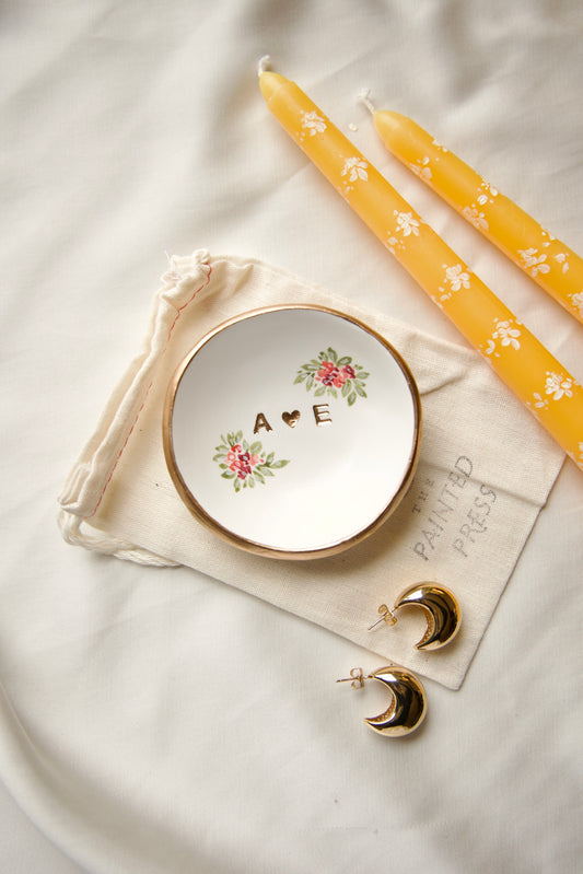 Personalized Jewelry Dish | Currant and Coral