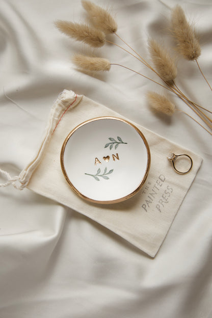 Personalized Ring Dish | Greenery