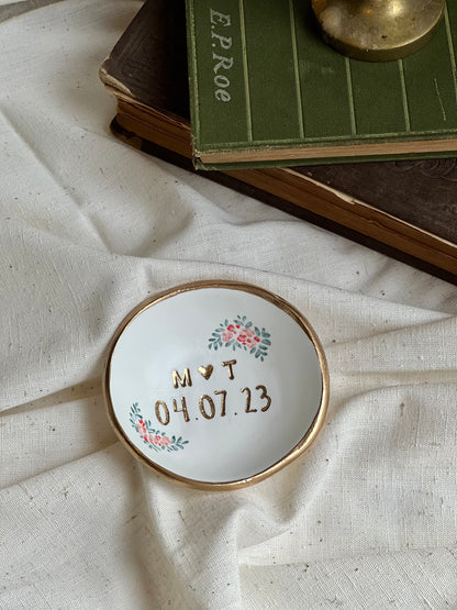 Personalized Ring Dish | Rosewood Blue Sage