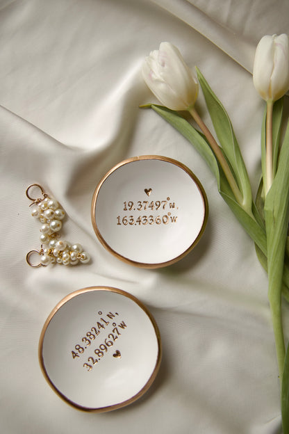 Personalized Ring Dish | Classic Coordinates