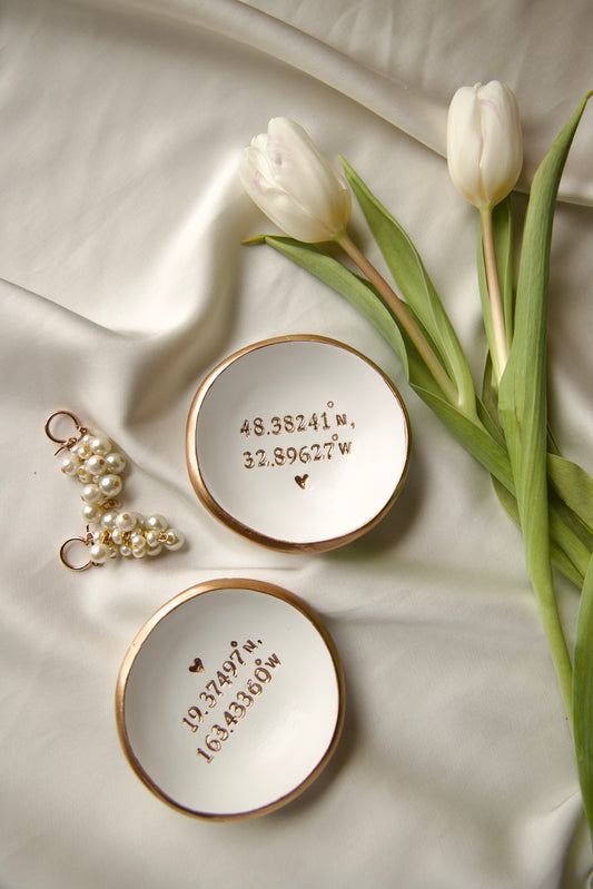 Personalized Ring Dish | Classic Coordinates