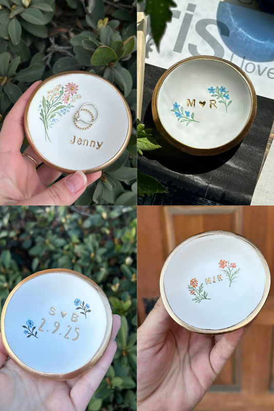Personalized Ring Dish | CUSTOM florals
