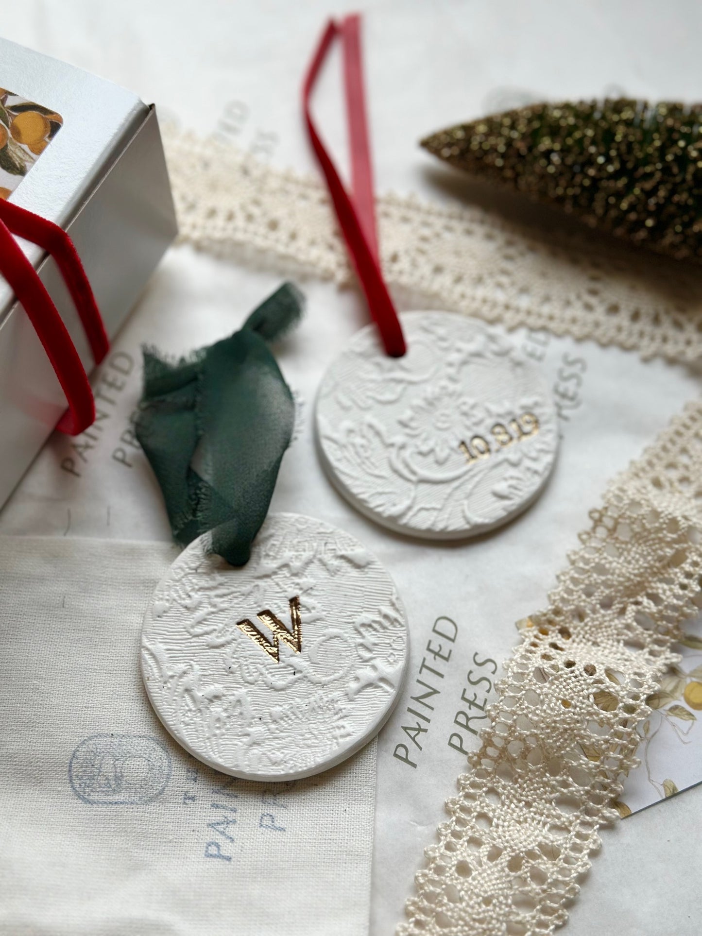 FREE WITH PURCHASE Personalized Lace Ornament