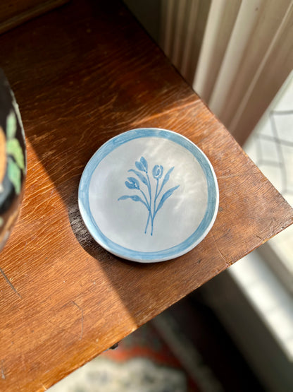 Decorative Wall Plate | Blue Floral