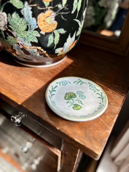 Decorative Wall Plate | Green Floral