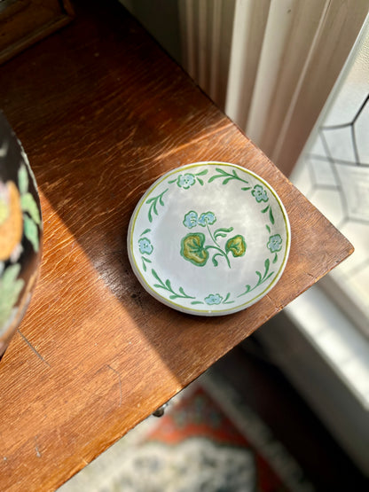 Decorative Wall Plate | Green Floral