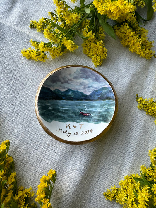 Personalized Ring Dish | Custom Illustration