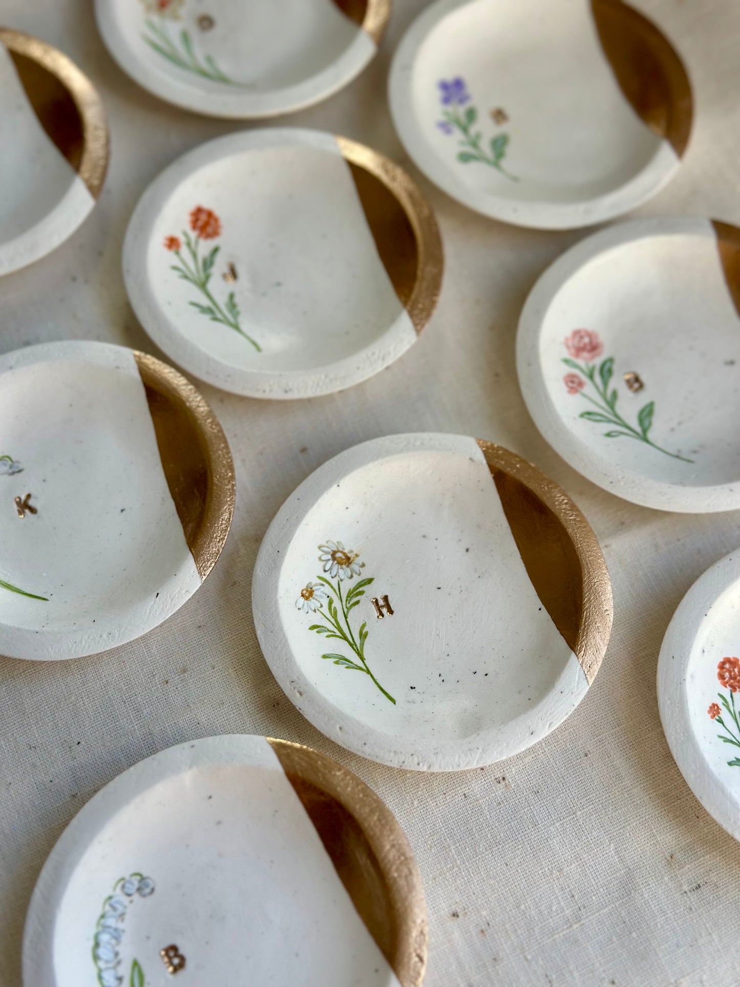 Personalized Ring Dish | Birth Month Flower