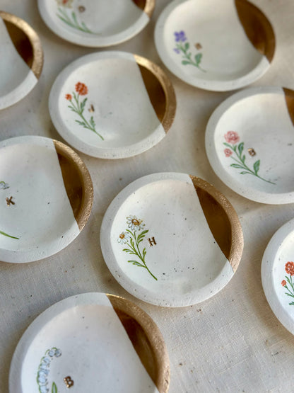 Personalized Ring Dish | Birth Month Flower