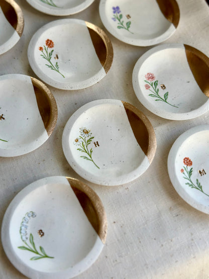 Personalized Ring Dish | Birth Month Flower