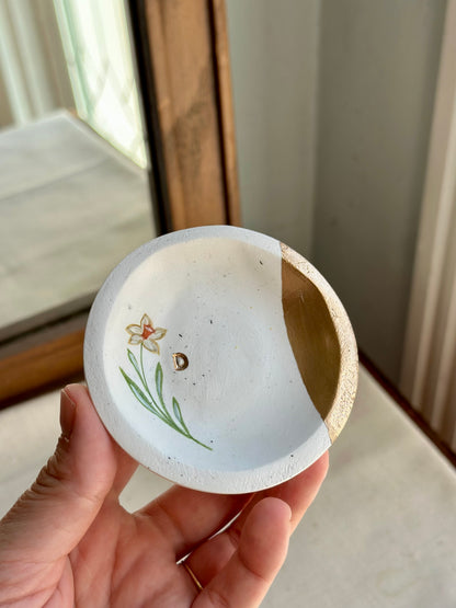 Personalized Ring Dish | Birth Month Flower