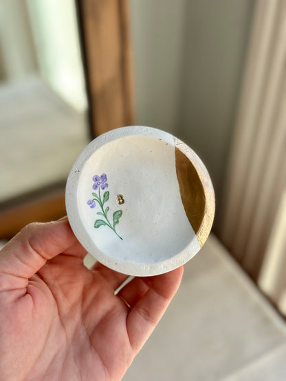 Personalized Ring Dish | Birth Month Flower