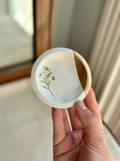 Personalized Ring Dish | Birth Month Flower