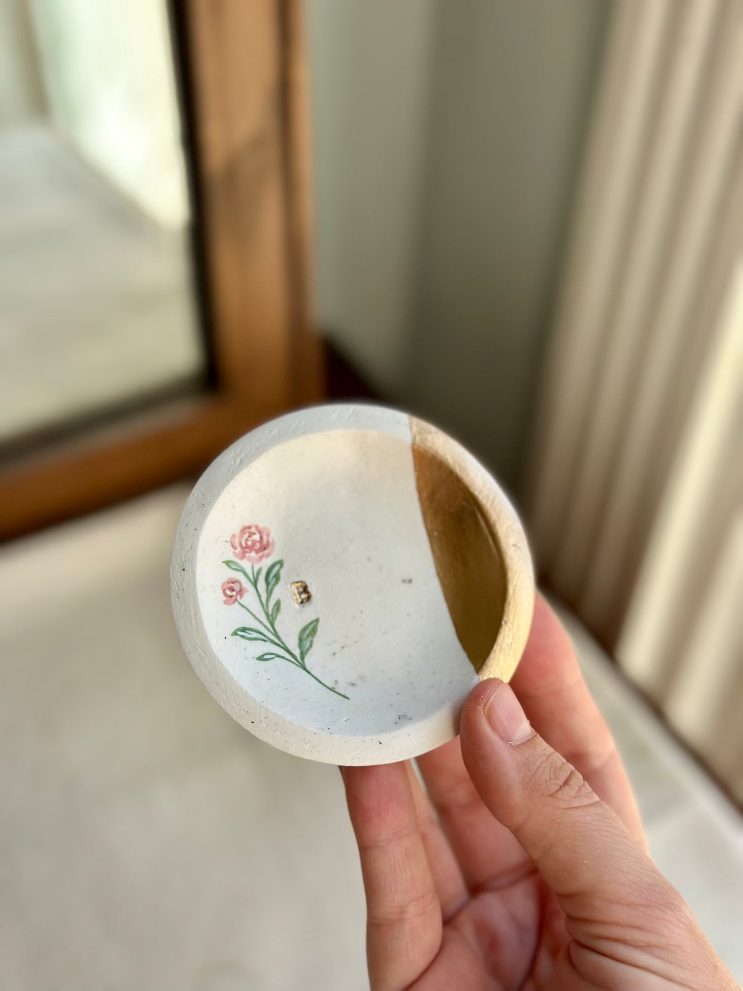 Personalized Ring Dish | Birth Month Flower