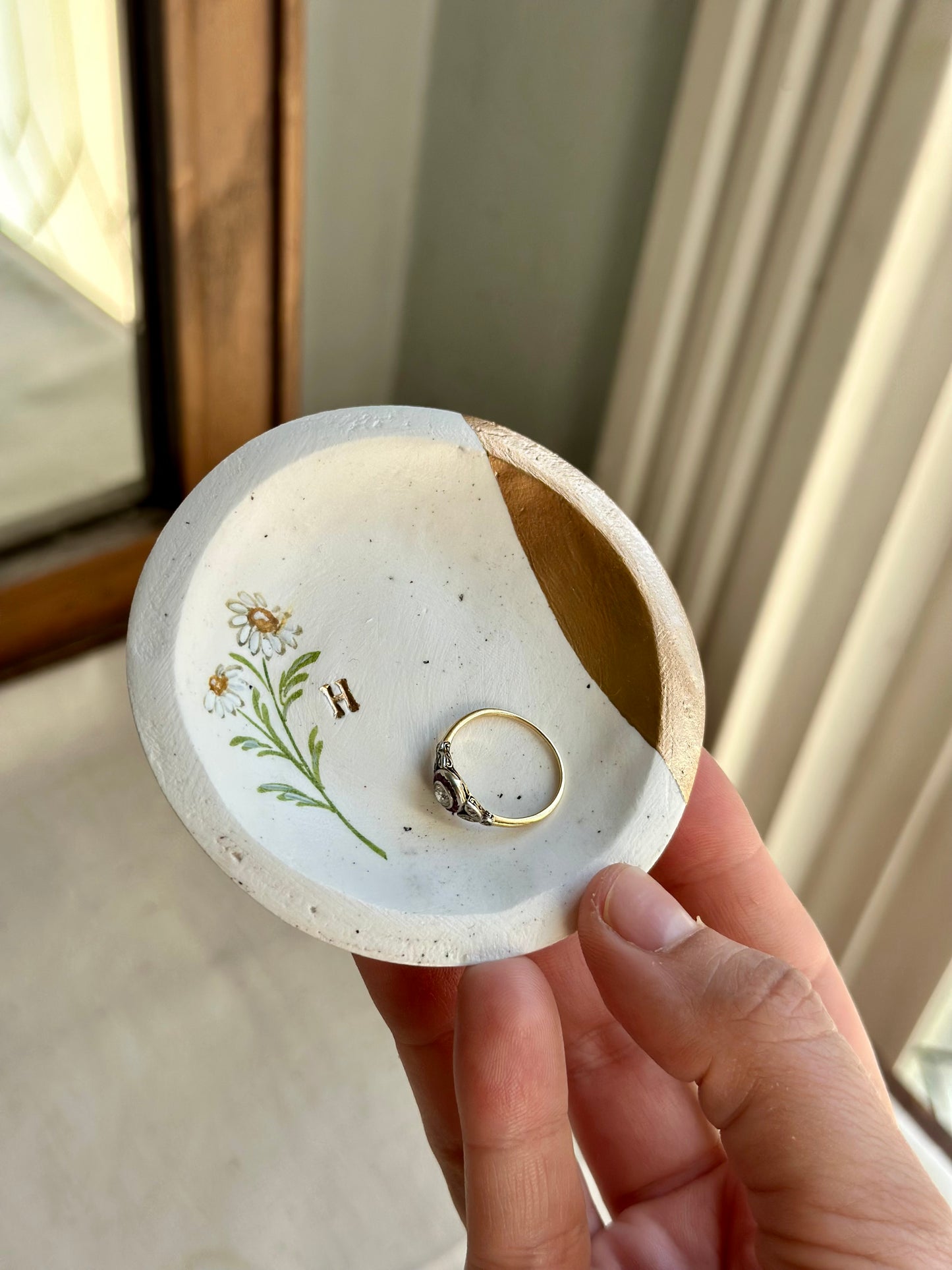Personalized Ring Dish | Birth Month Flower