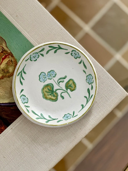 Decorative Wall Plate | Green Floral