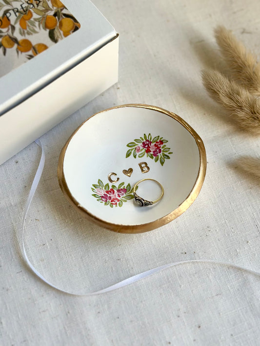 Personalized Jewelry Dish | Currant and Coral