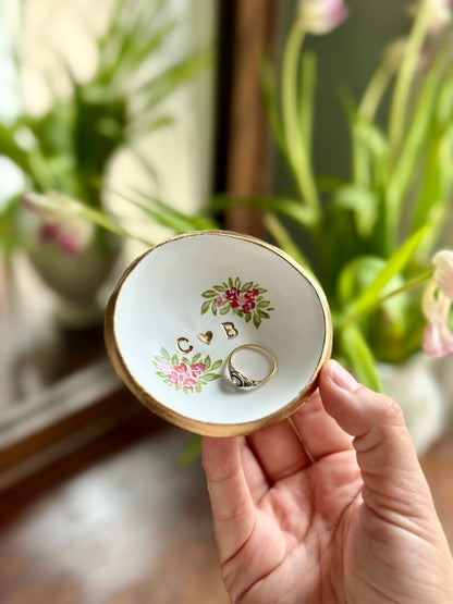 Personalized Jewelry Dish | Currant and Coral
