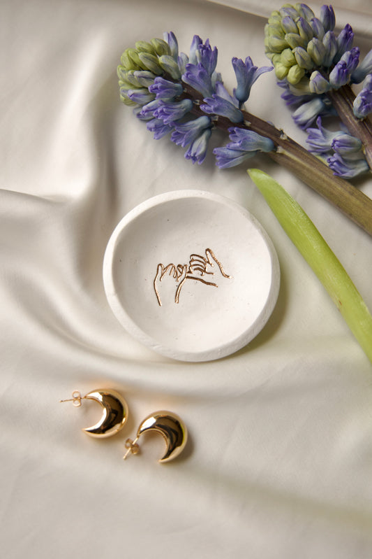 Personalized Ring Dish | Pinky Promise Speckled